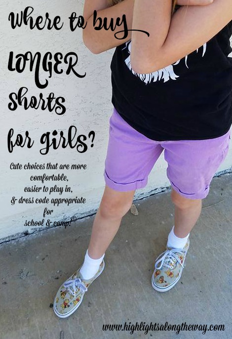 Where to find and buy the cutest long shorts for girls.