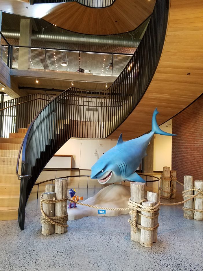 huge bruce and nemo statue