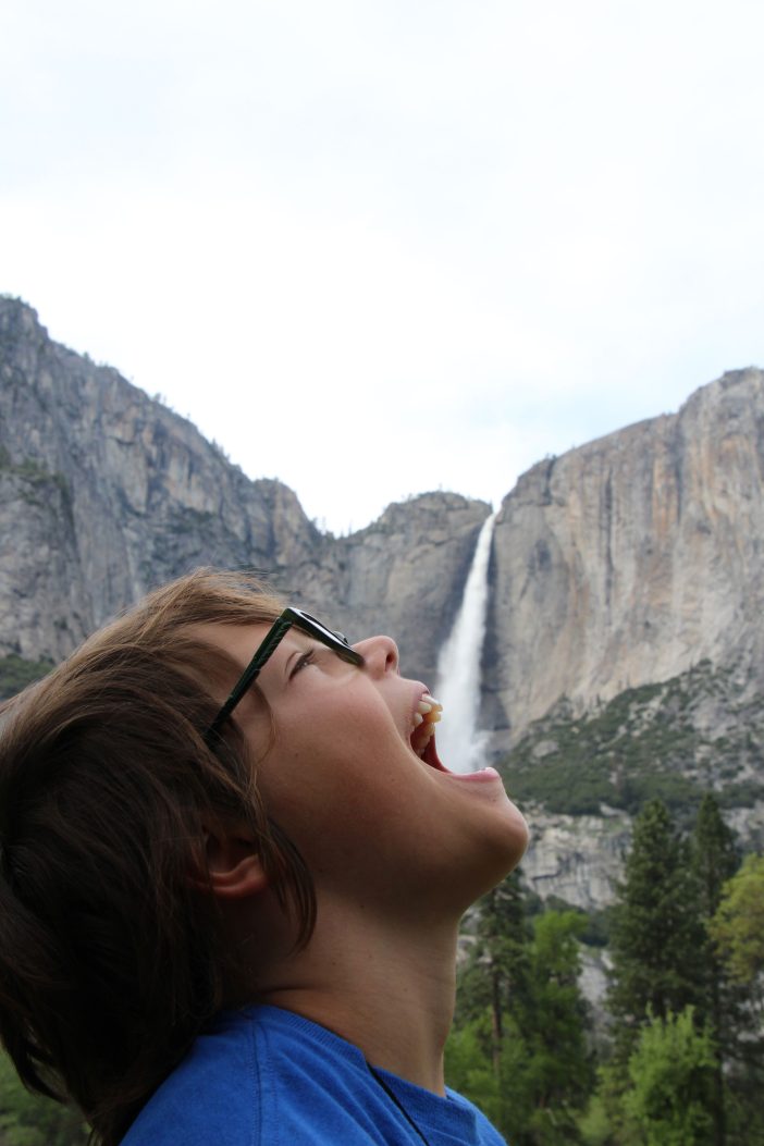 drink a waterfall in yosemite