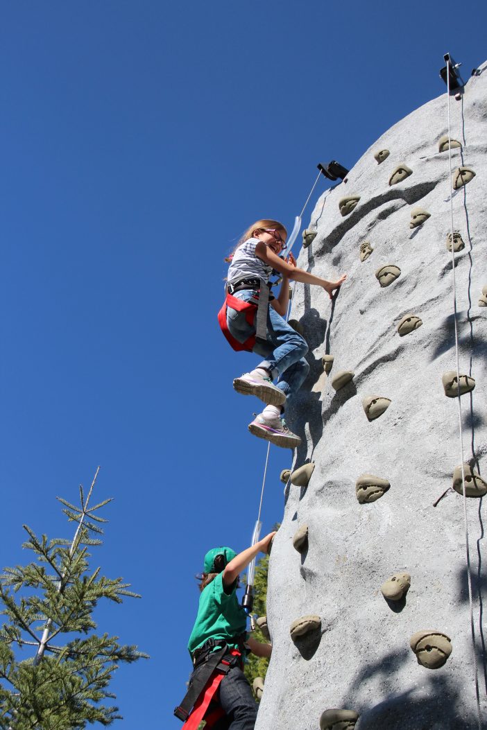 kids rock climbing in yosemite