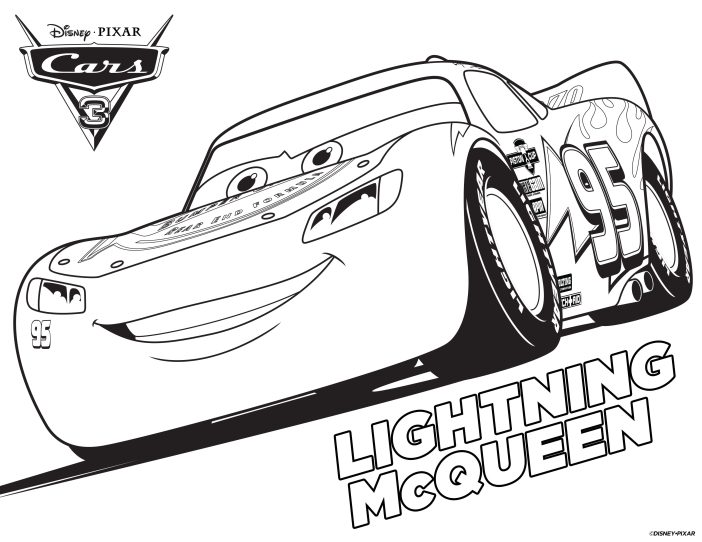 Cars 3 lightning mcqueen coloring page- Cars 3 coloring pages