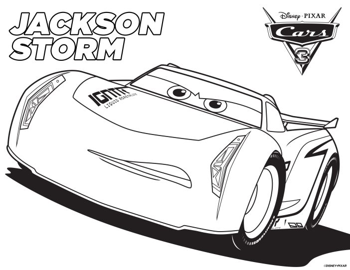 Cars 3 Storm coloring page