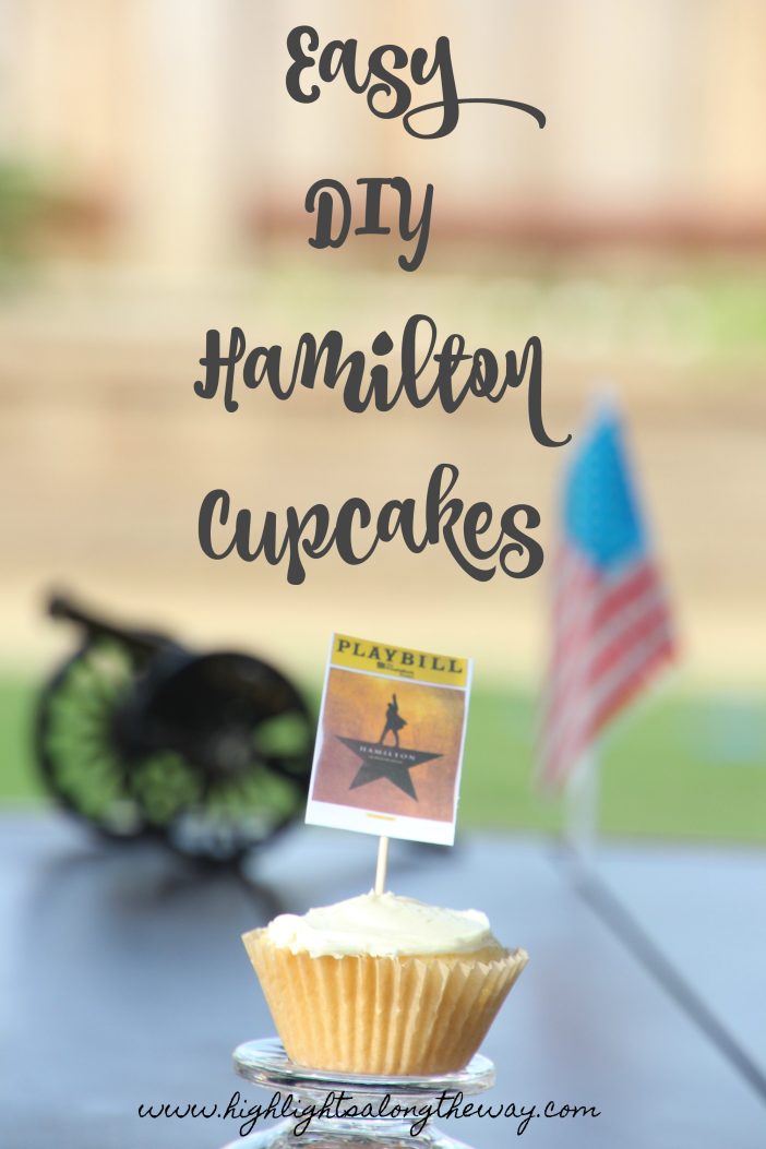 Easy DIY Hamilton Cupcakes