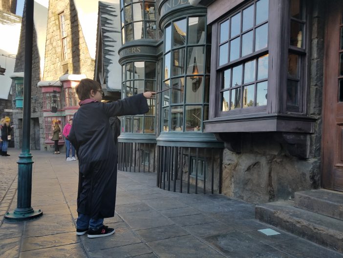 magic spells at Harry potter world with wands