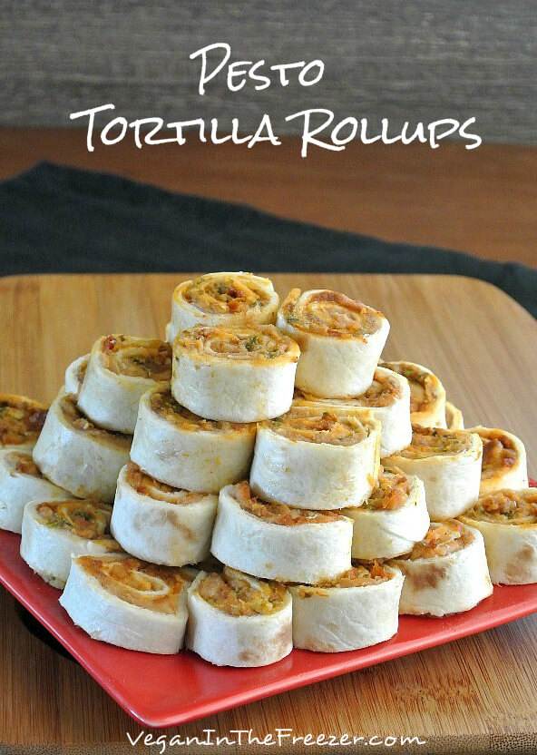 pesto tortilla rollups