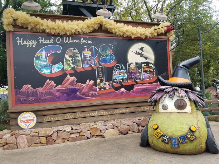 Cars Land has a scare car for Hauloween