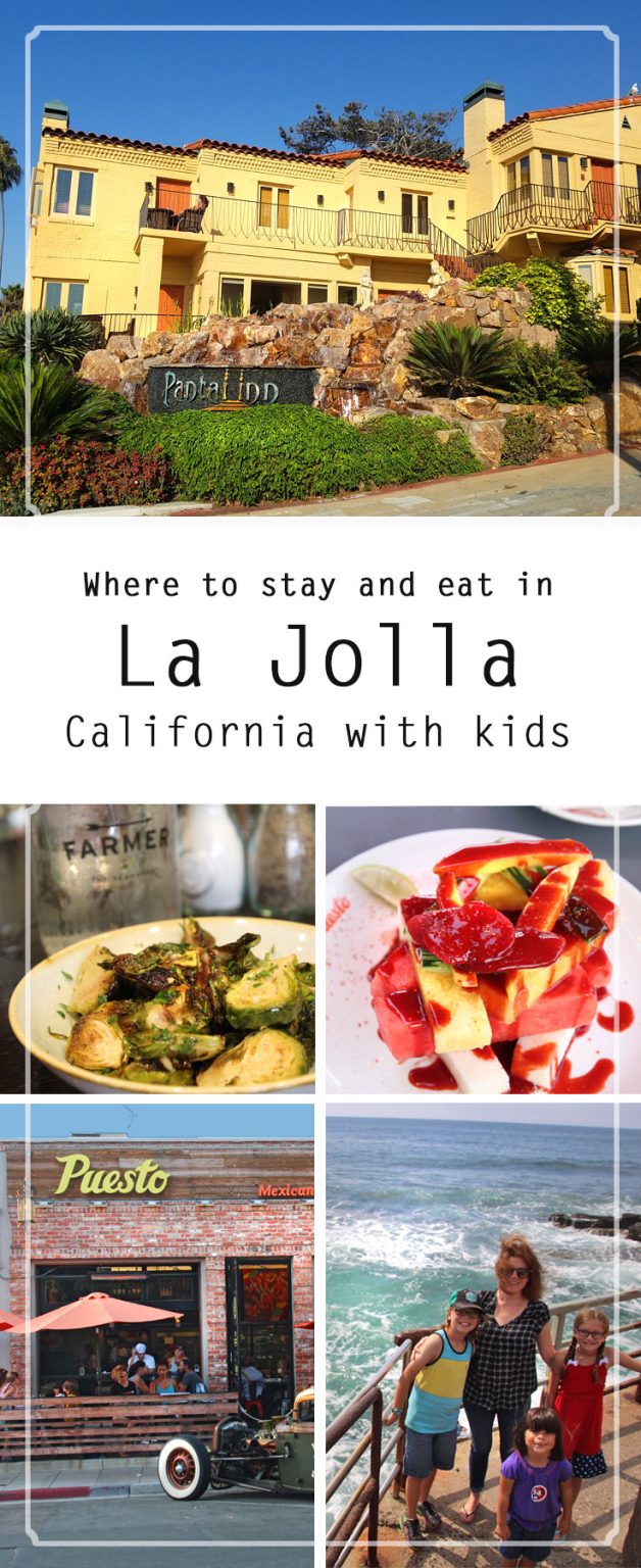 Pantai Inn and where to eat in La Jolla California with kids.