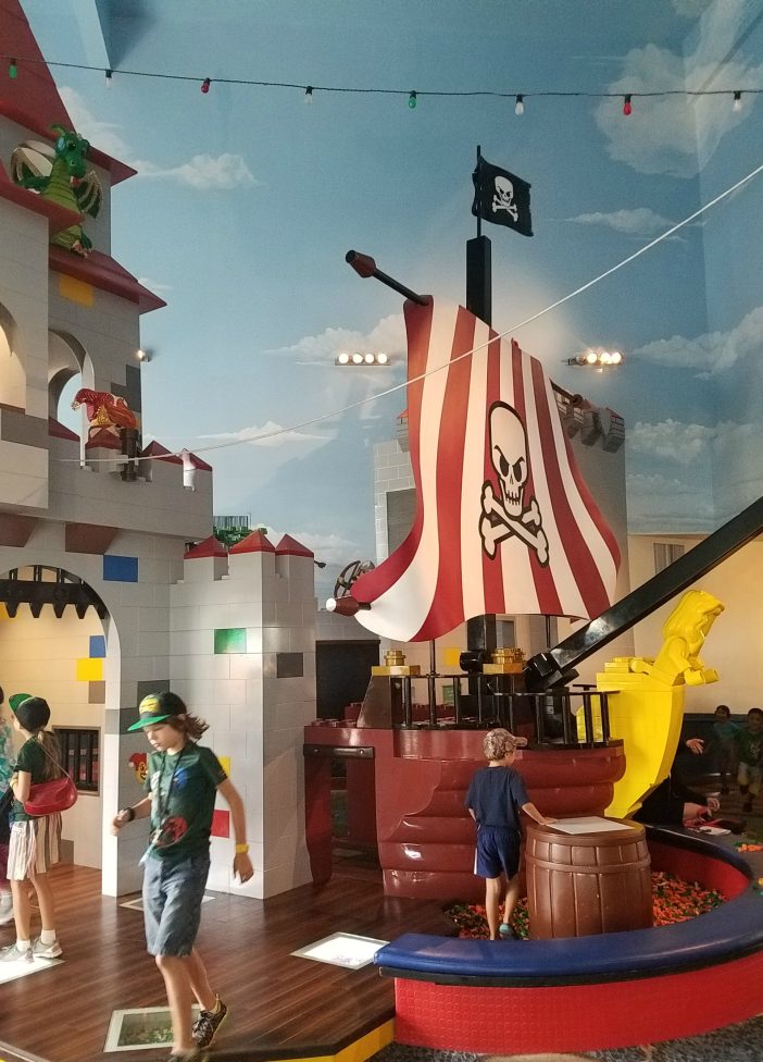 Pirate Ship in the lobby of the LEGOLAND hotel is California