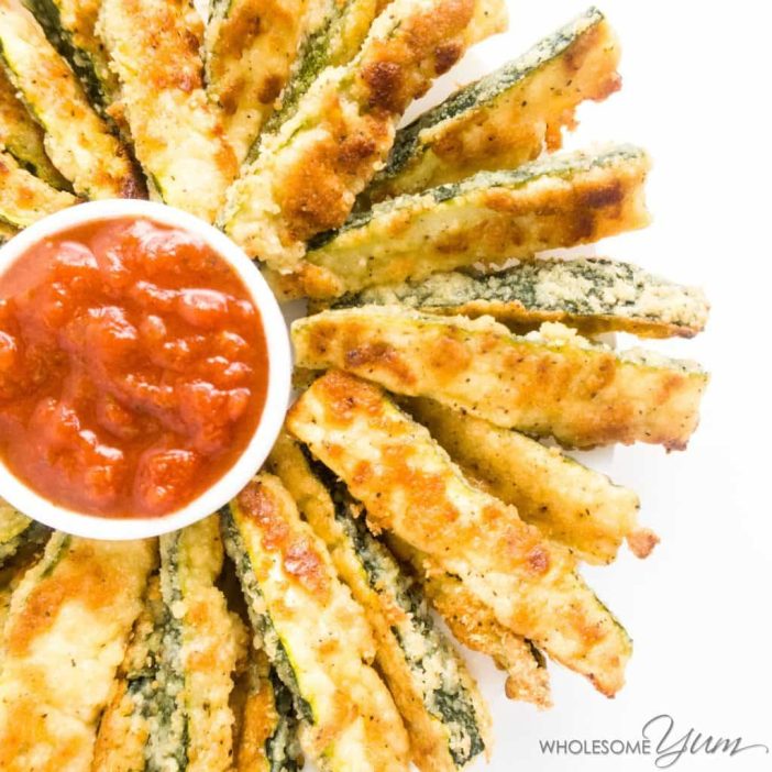 Crispy Baked Zucchini Fries Recipe – Low Carb With Parmesan