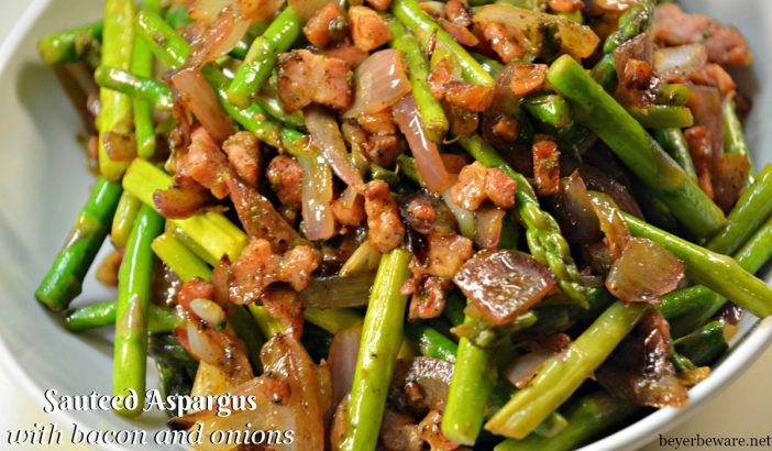 Sauteed Asparagus with Bacon and Onions