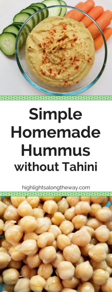 Simple- Homemade Hummus with no Tahini