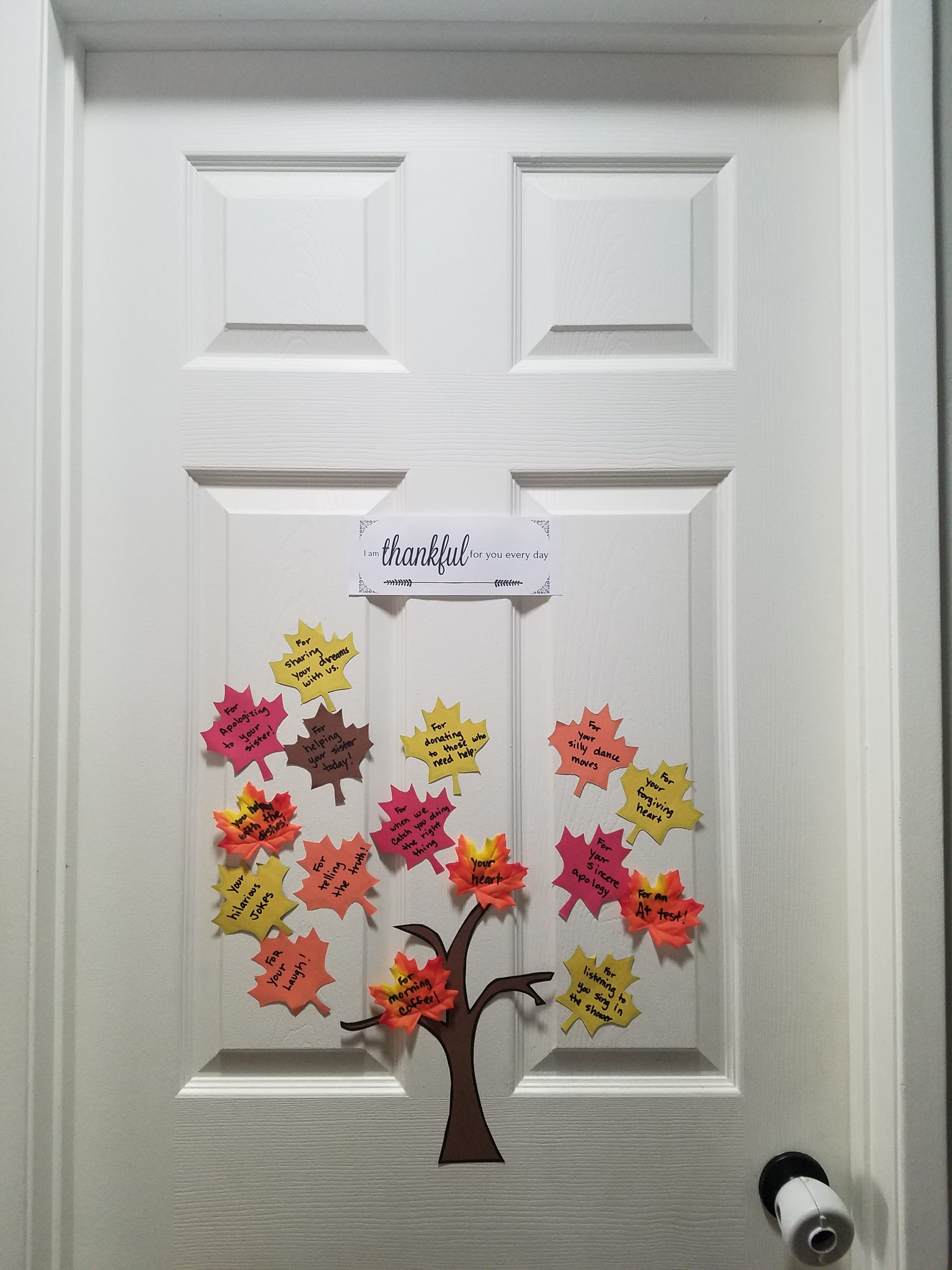 Thankful trees for kids