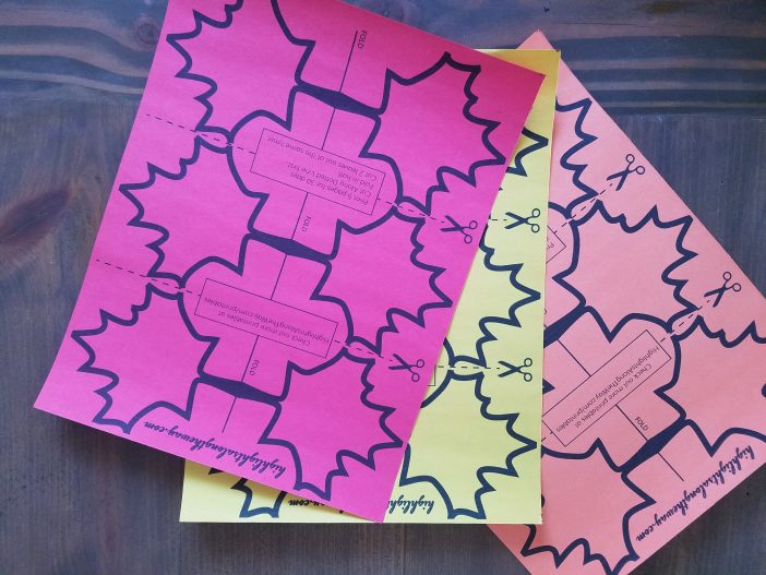 easy cut leaves for thanksgiving craft