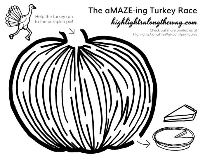 Thanksgiving maze printable