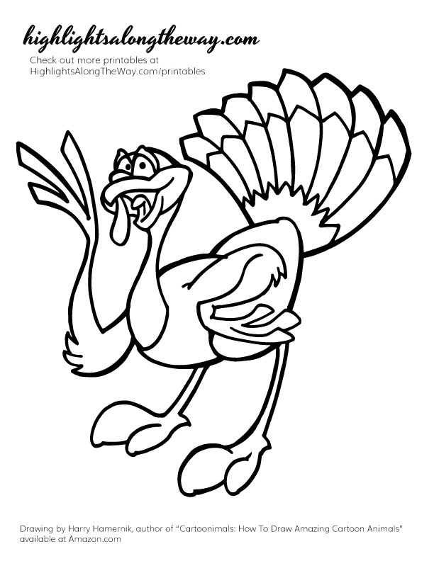 free tom the turkey coloring pages