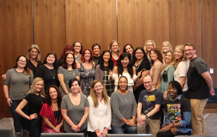 Kelly Marie with bloggers