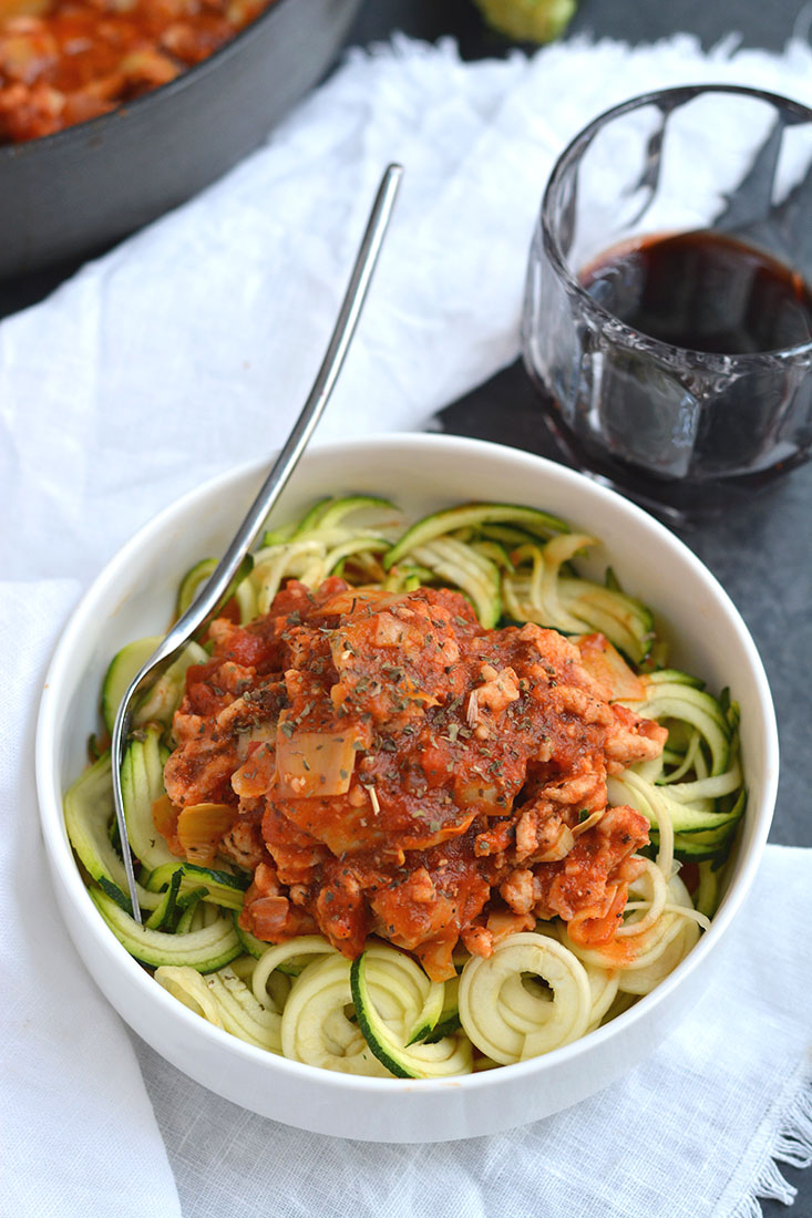 Meal Prep Bolognese with Zucchini Noodles