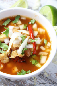 Vegetarian Posole with Beans and Hominy