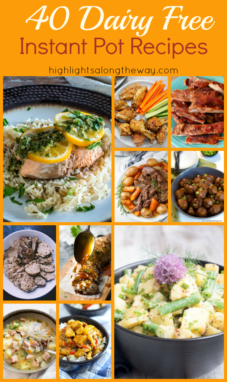 DAIRY FREE INSTANT POT RECIPES COLLAGE