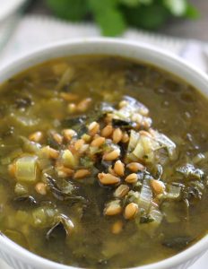 Instant Pot Farro and Hearty Greens Soup