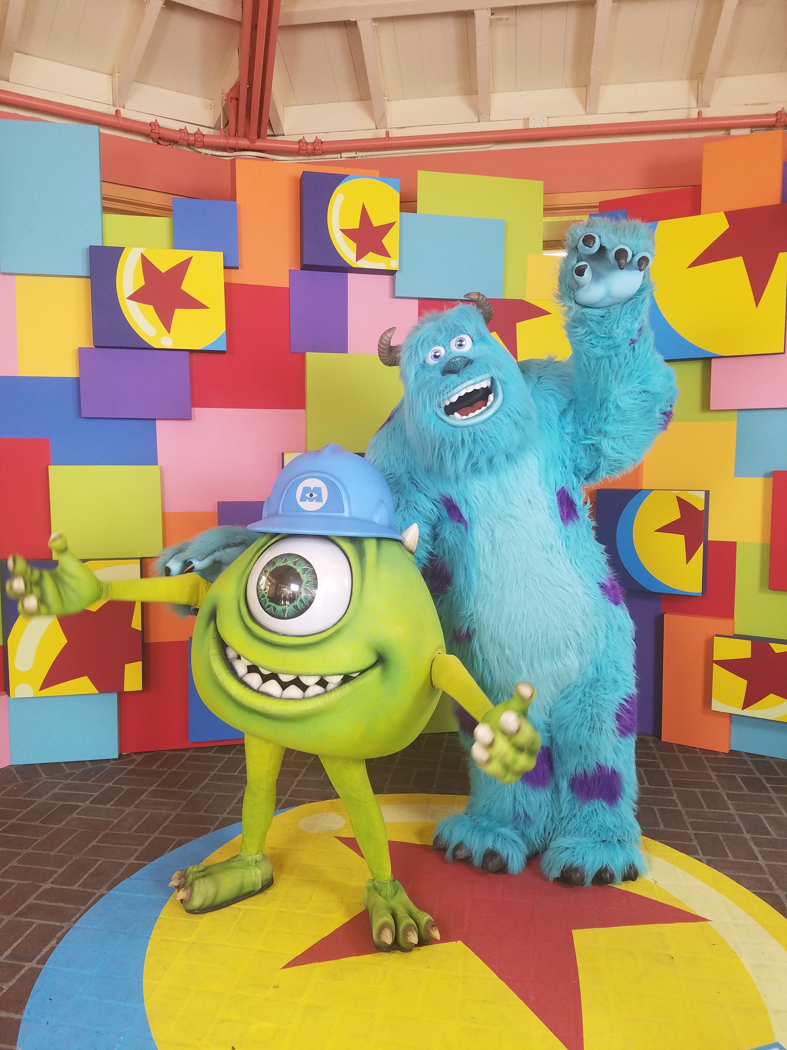 Meet Mike and Sulley from Monsters Inc at Pixar Fest