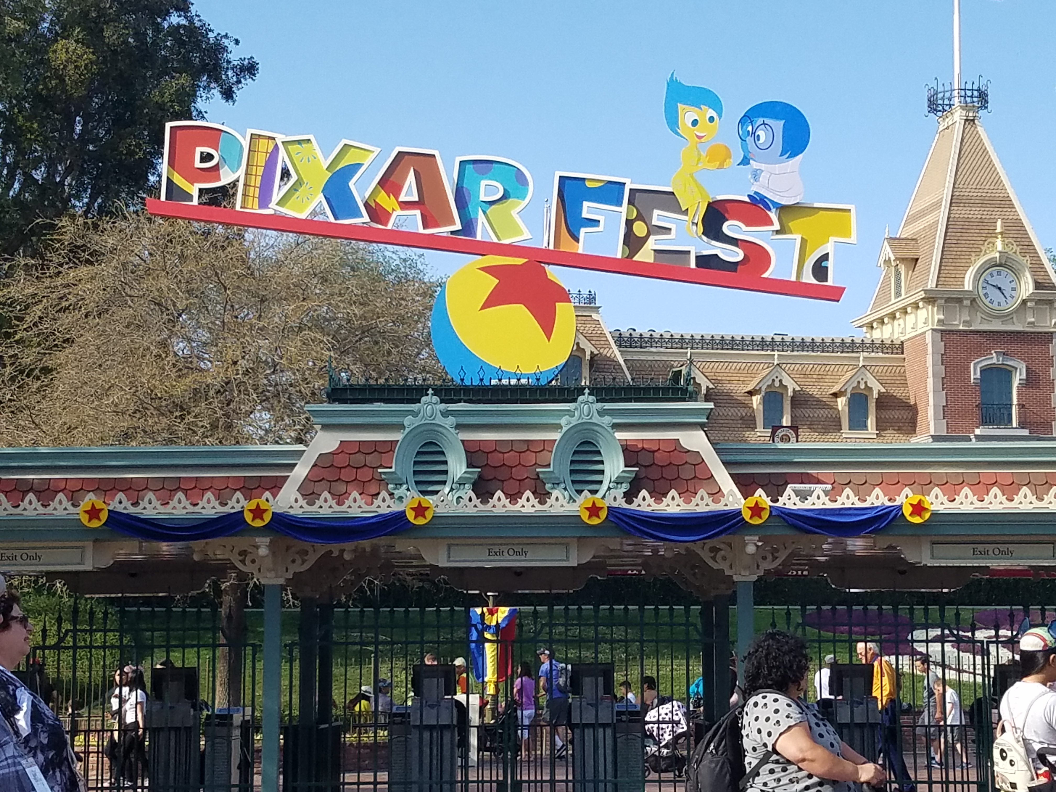 pixar fest sign at Disneyland