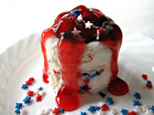 3-2-1- Red, White, and Blueberry Microwave Mug Cake