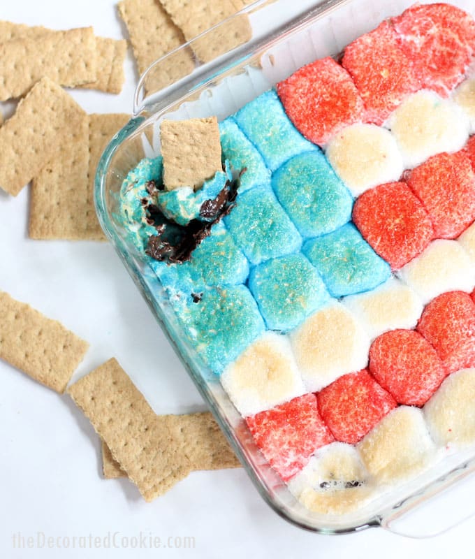 American Flag S’mores Dip