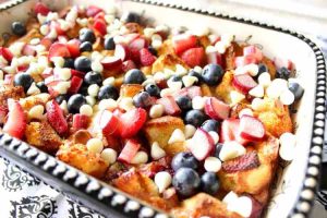 Best Creamy Strawberry Rhubarb Bread Pudding