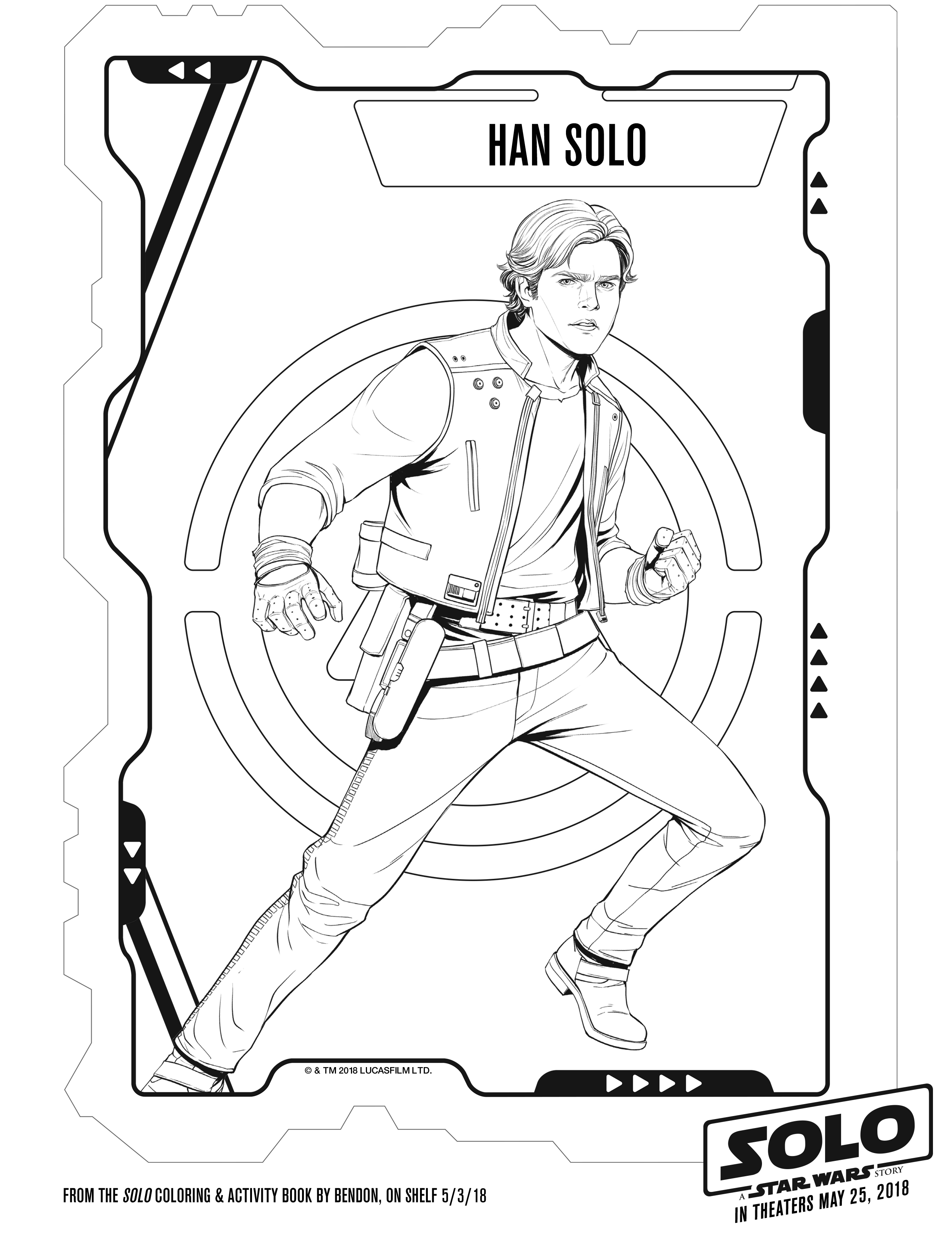 Han Solo coloring sheet
