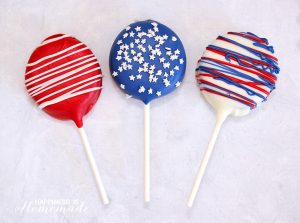 Patriotic Oreo Pops for 4th of July