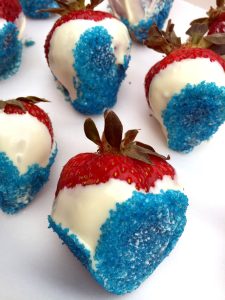 Red White And Blue 4th Of July Chocolate Covered Strawberries