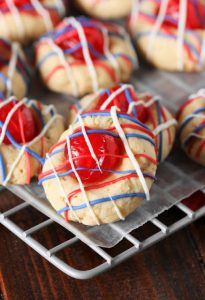 Red, White, & Blue Cherry Almond Cookies