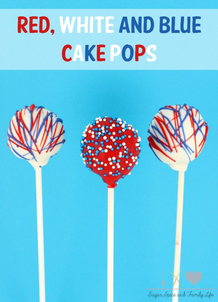 Red White and Blue Cake Pops