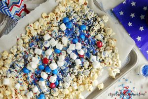 Red White and Blue Popcorn Snack