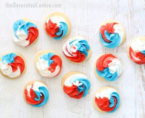 Red, White, and Blue Swirl Cookies