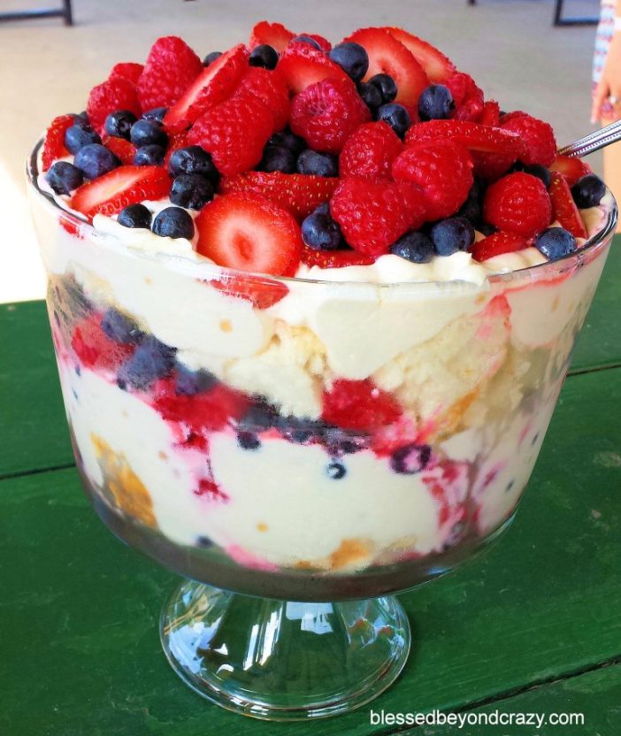 Triple Berry Angel Food Trifle