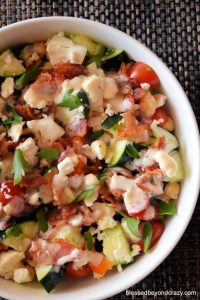 Gluten-Free Veggie Bacon Feta Salad