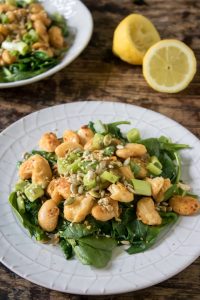 Sauteed Butter Bean Salad with Spinach