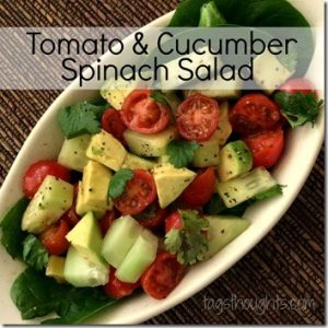 Tomato & Cucumber Spinach Salad
