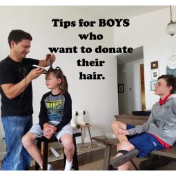 tips for boys that are considering donating their hair