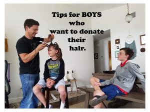 tips for boys that are considering donating their hair