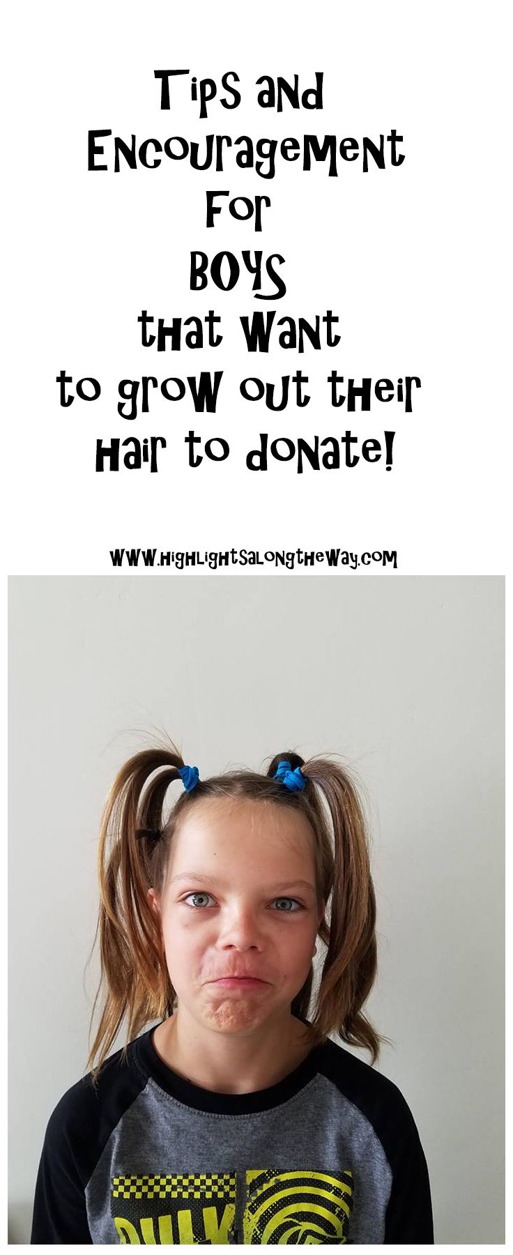 tips fpr boys that are considering growing their hair out to donate!