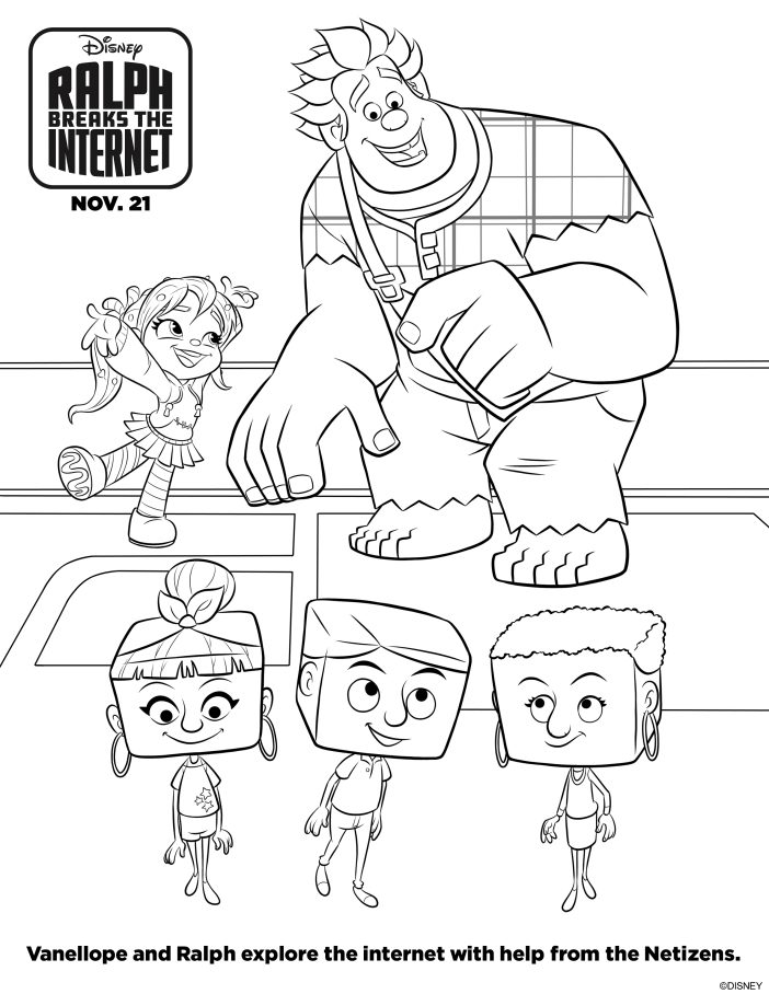 Ralph Breaks The Internet coloring pages