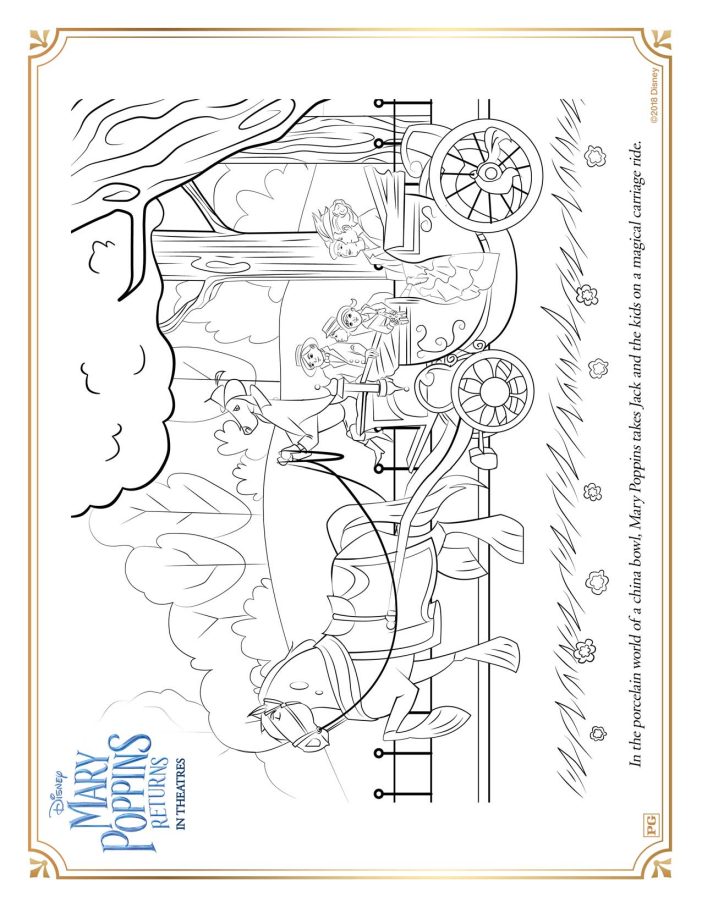 Mary Poppins Returns carriage coloring sheet