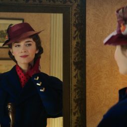 Mary Poppins Returns in mirror Emily Blunt