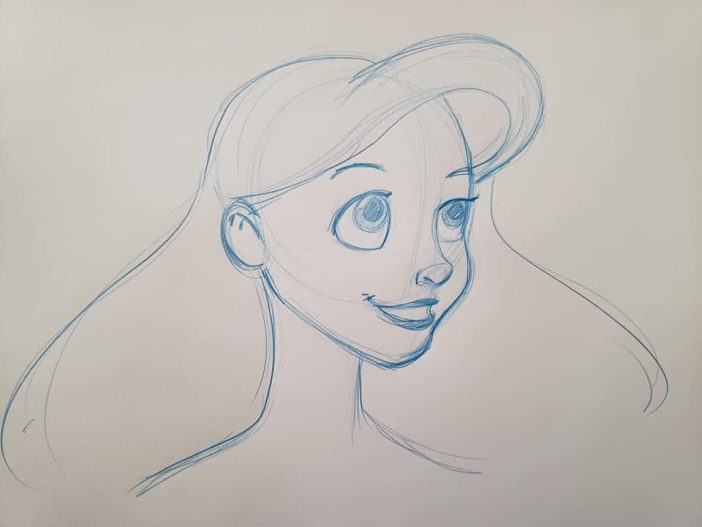 how to draw ariel for kids