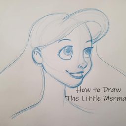 how to draw the little mermaid step by step for kids