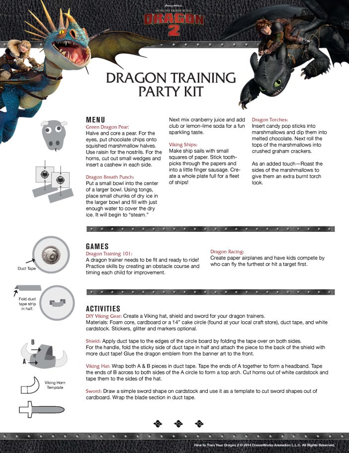 how to train your dragon party kit