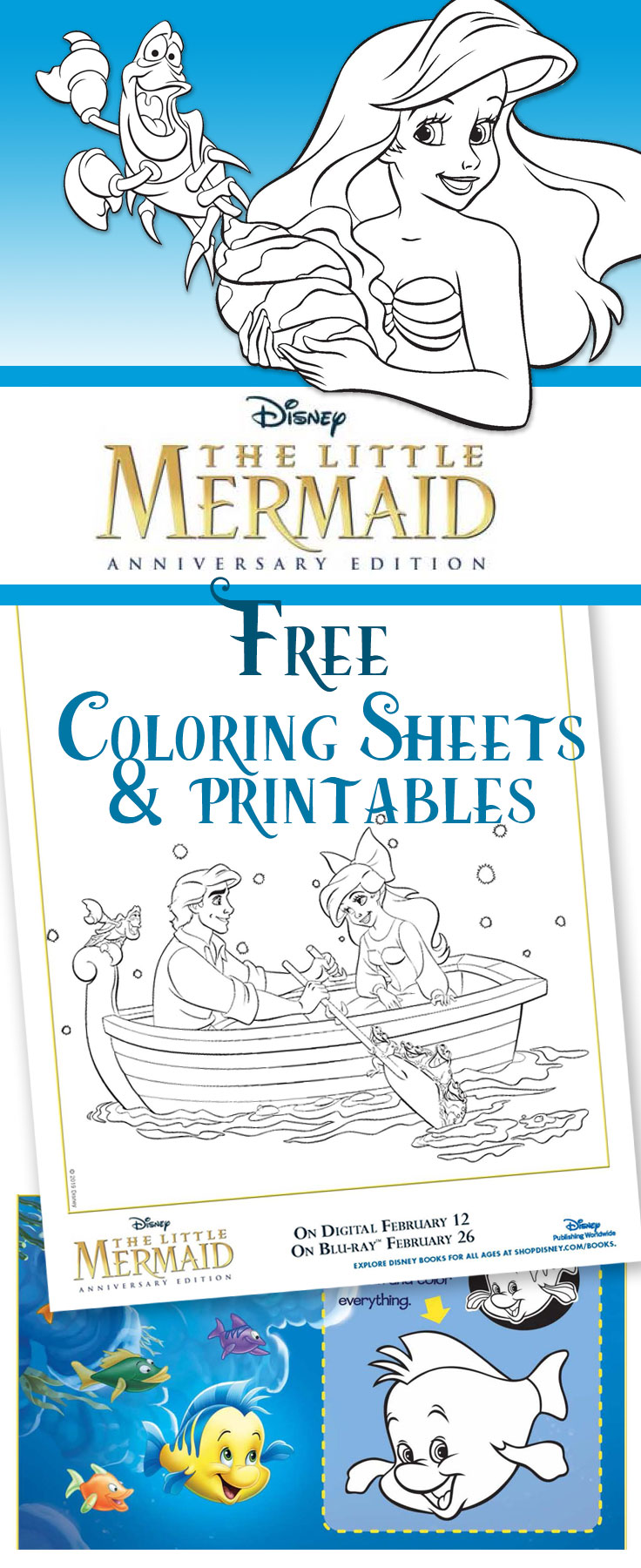 the little mermaid coloring pages 